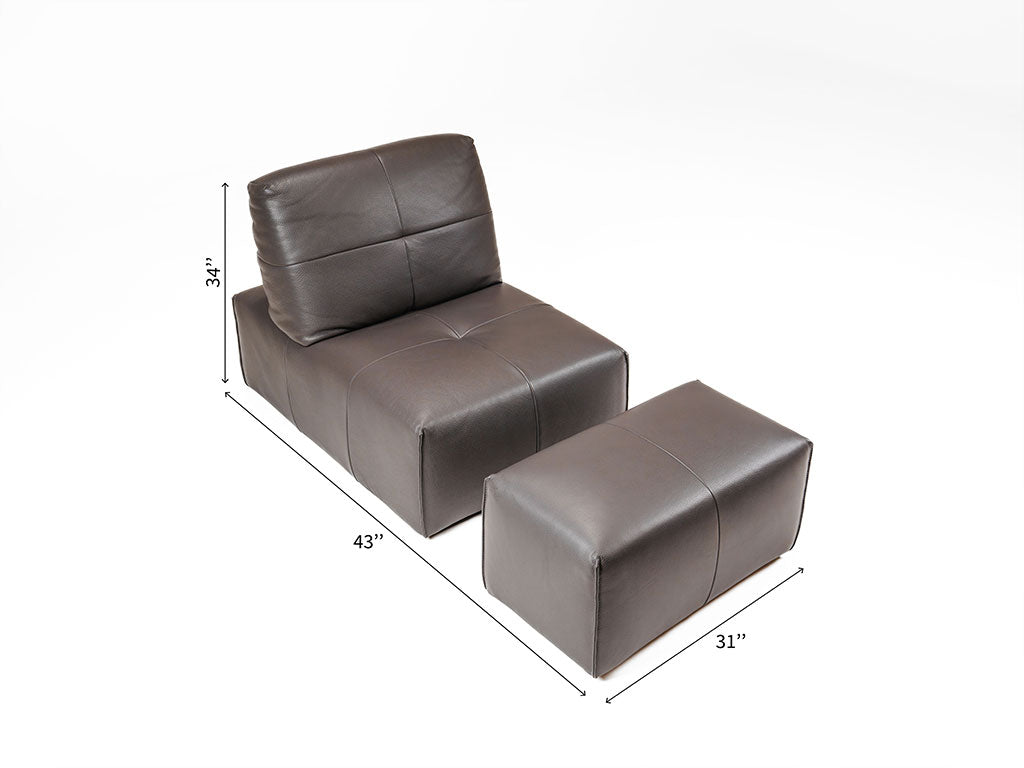 Ibiza Lounger with Pouf