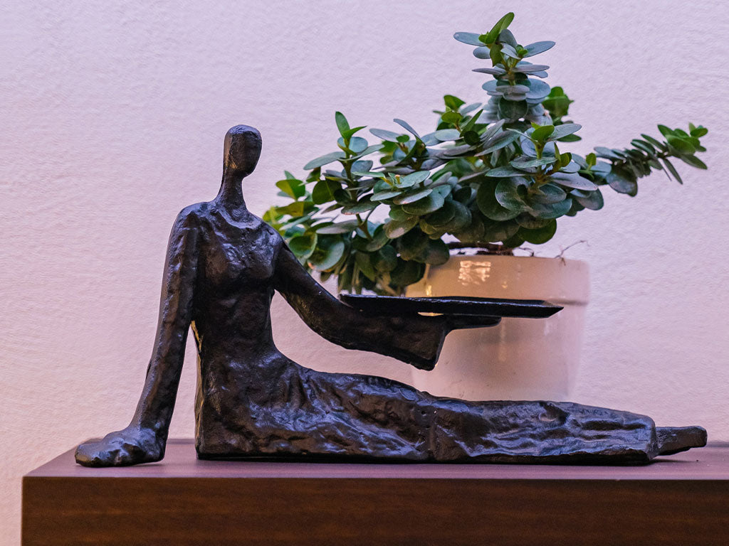 Black Lady with Tray