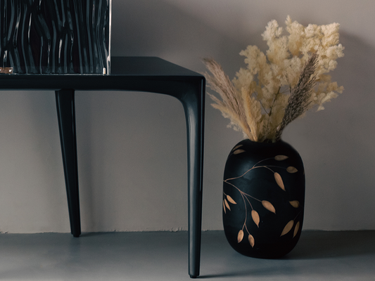 Engraved Wood Vase